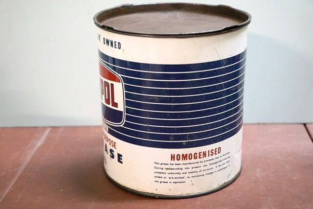 Vintage Ampol MultiPurpose Red Grease 5 lb Tin