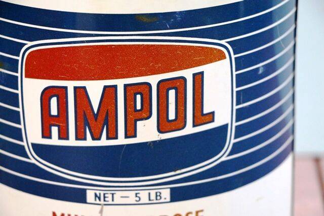 Vintage Ampol MultiPurpose Red Grease 5 lb Tin