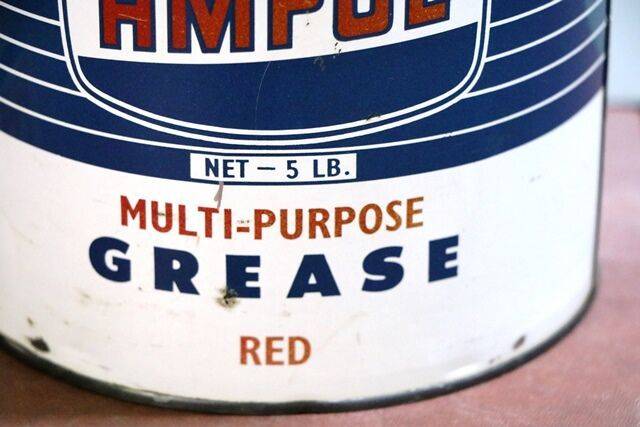 Vintage Ampol MultiPurpose Red Grease 5 lb Tin