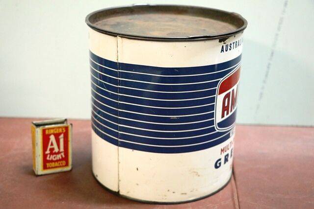 Vintage Ampol MultiPurpose Red Grease 5 lb Tin