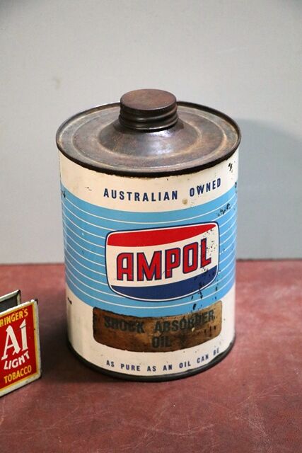 Vintage Ampol Shock Absorber Oil 1 Quart Can