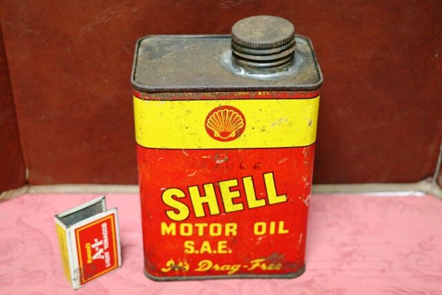Vintage Australian Shell Drag Free Motor Oil 1qrt Tin