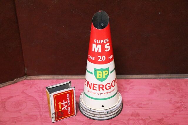 Vintage BP Energol Super MS SAE20 HD Tin Pourer