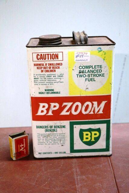 Vintage BP ZOOM One Gallon Tin