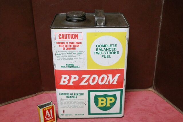Vintage BP ZOOM TwoStroke Fuel One gal Tin