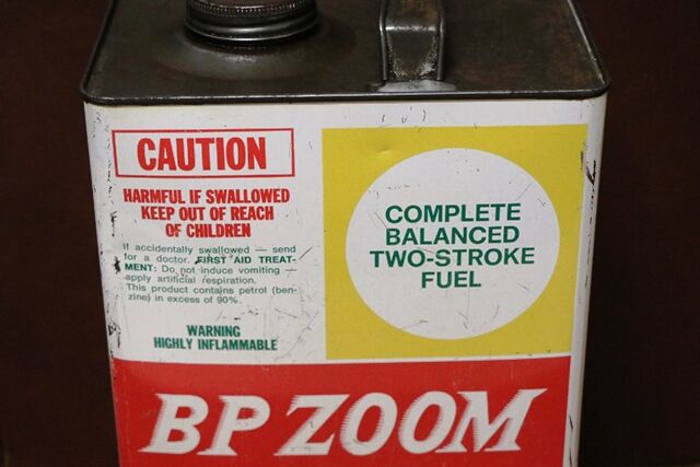 Vintage BP ZOOM TwoStroke Fuel One gal Tin