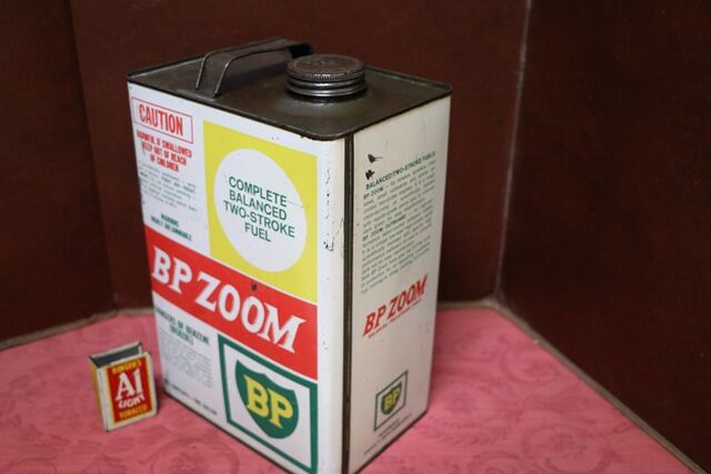 Vintage BP ZOOM TwoStroke Fuel One gal Tin