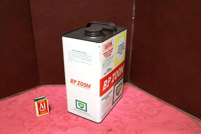 Vintage BP Zoom Two Stroke Fuel 1gal Tin