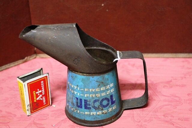 Vintage Bluecol AntiFreeze Half Pint JugPourer
