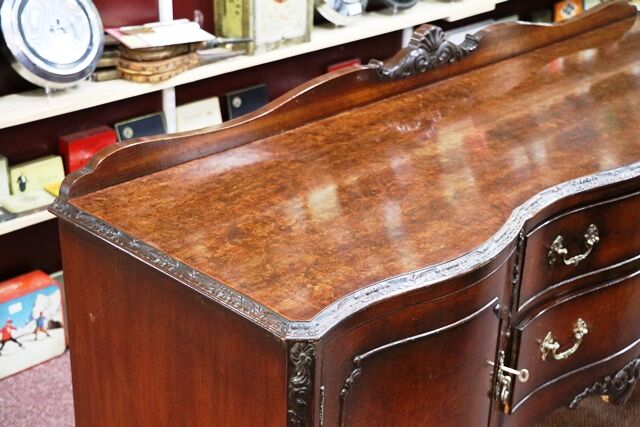 Vintage C20th Walnut Queen Ann Style Sideboard 
