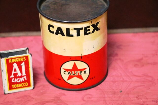 Vintage Caltex 1lb Grease Tin