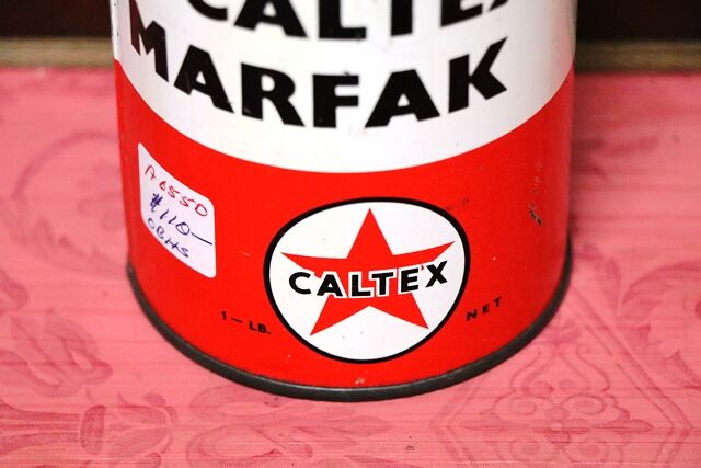 Vintage Caltex Mafax One Pound Grease Tin