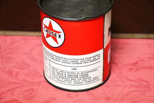 Vintage Caltex Mafax One Pound Grease Tin