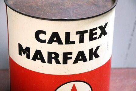 Vintage Caltex Marfax 5lb Grease Tin
