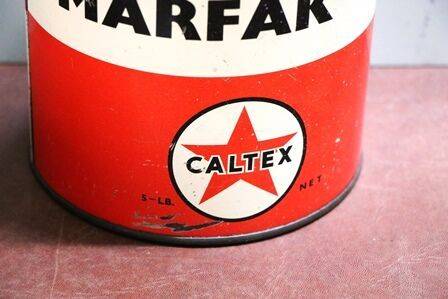 Vintage Caltex Marfax 5lb Grease Tin
