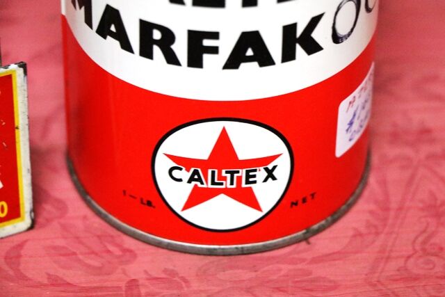 Vintage Caltex Marfax OO 1lb Grease Tin with Contents