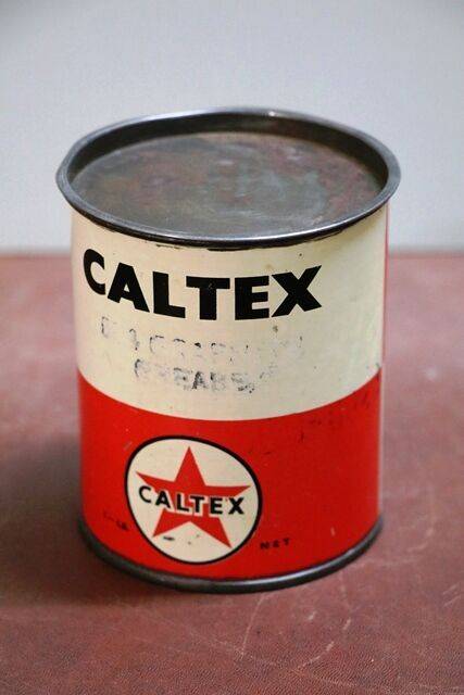 Vintage Caltex One Pound Graphite Grease Tin