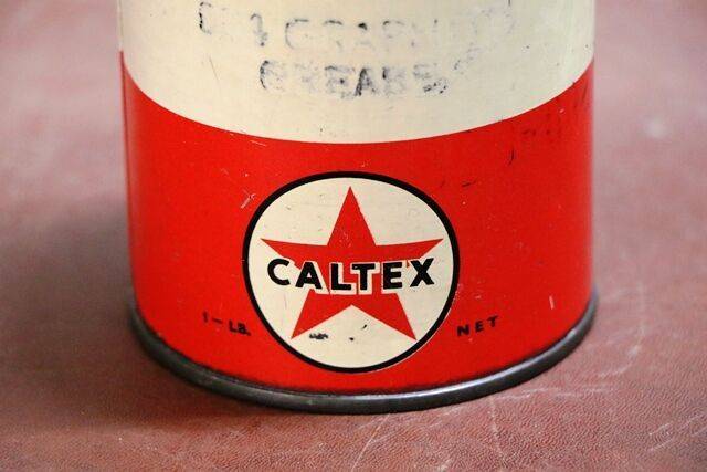 Vintage Caltex One Pound Graphite Grease Tin