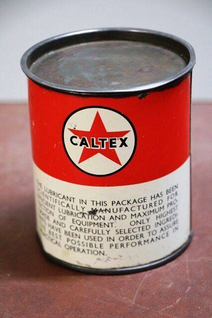 Vintage Caltex One Pound Graphite Grease Tin