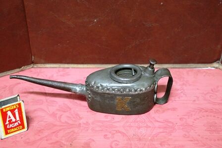 Vintage Castellated Kayeand39s Boat Shape Oiler