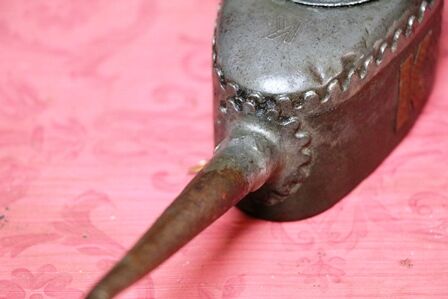 Vintage Castellated Kayeand39s Boat Shape Oiler