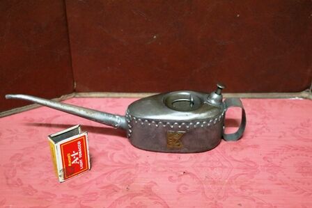 Vintage Castellated Kayeand39s Boat Shape Oiler