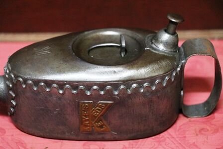 Vintage Castellated Kayeand39s Boat Shape Oiler