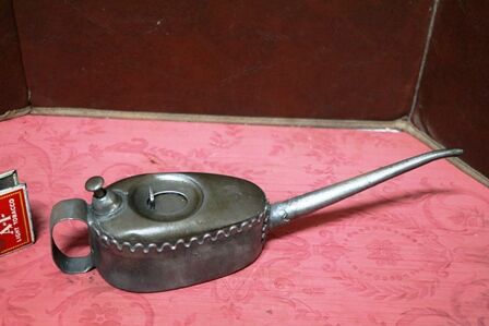 Vintage Castellated Kayeand39s Boat Shape Oiler