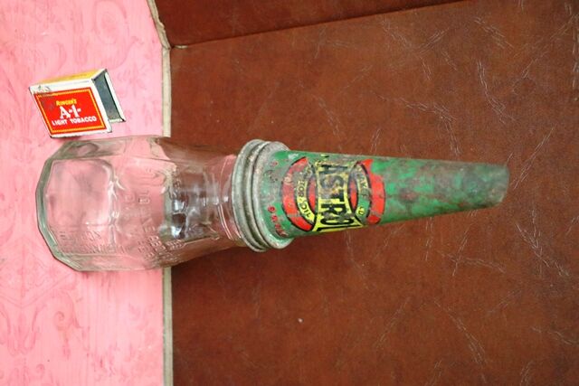 Vintage Castrol Bow Tie Pint Bottle with Tin Top