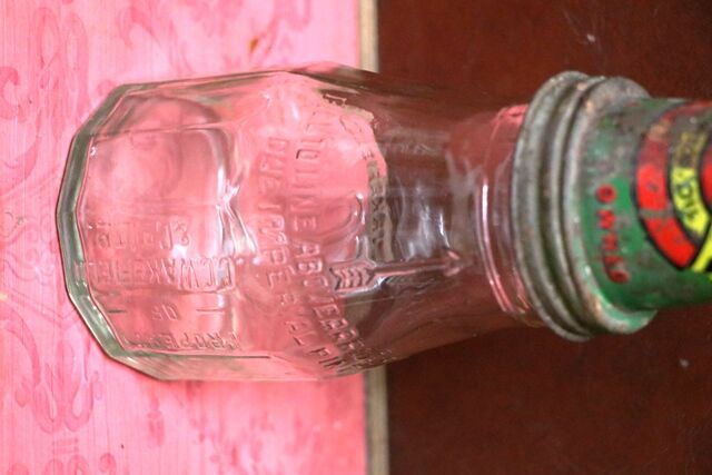 Vintage Castrol Bow Tie Pint Bottle with Tin Top