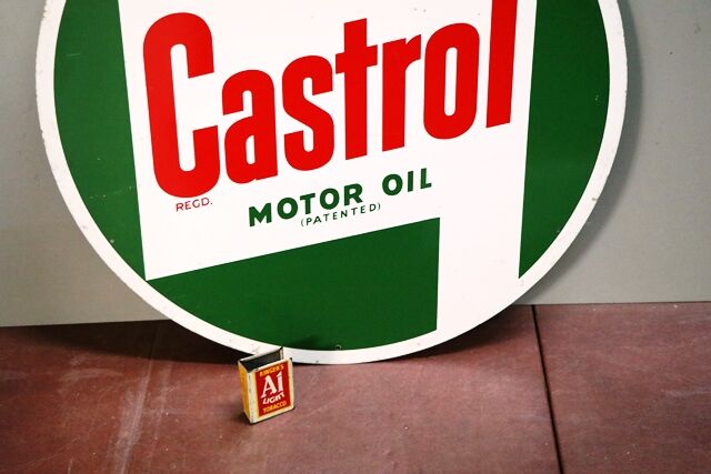 Vintage Castrol L Round Screen Printed Tin Sign