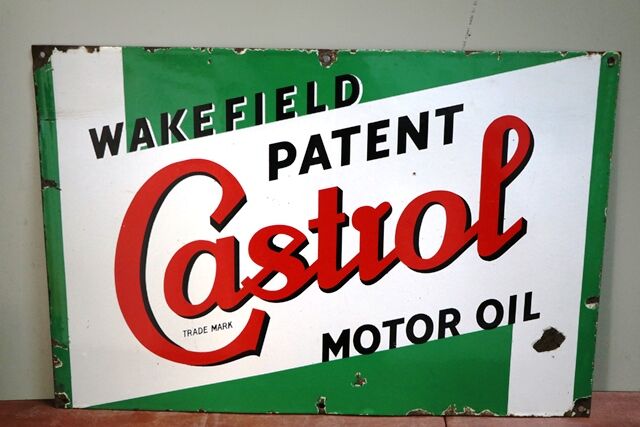 Vintage Castrol Wakefield Z Enamel Advertising Sign 