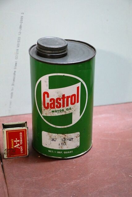 Vintage Castrol Z Motor Oil 1 Quart Cylinder Tin
