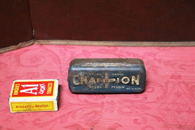 Vintage Champion Spark Plug Tin