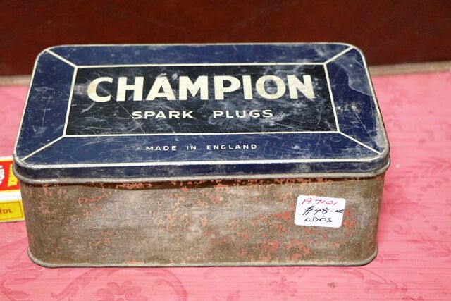 Vintage Champion Spark Plug Tin