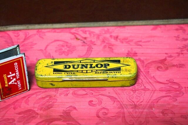 Vintage Dunlop Long Cycle Repair Outfit Tin