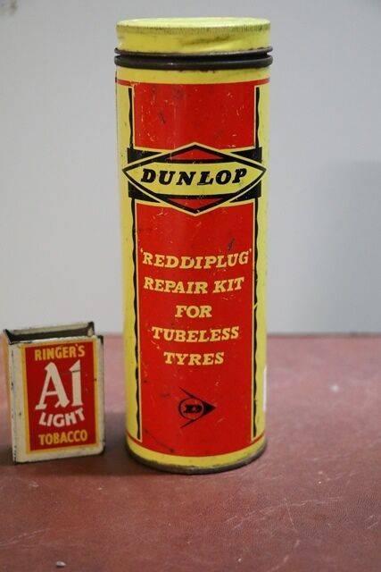 Vintage Dunlop Reddiplug Repair Kit Tin
