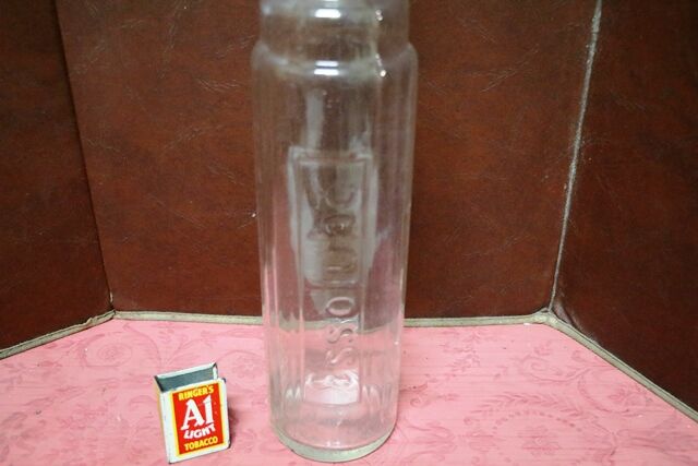 Vintage Embossed Essolube Quart Oil Bottle