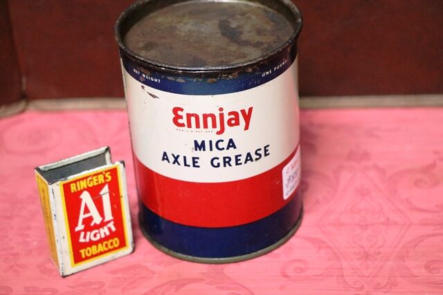 Vintage Esso ENNJAY Mica Axle Grease 1lb Tin