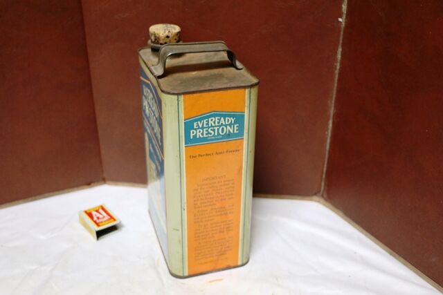 Vintage Eveready Prestone AntiFreeze 1 US gallon Tin
