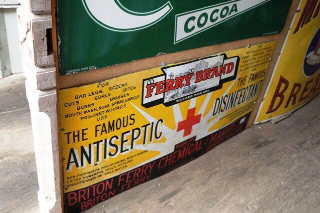 Vintage Ferry Brand AntisepticDisinfectant Enamel Sign 