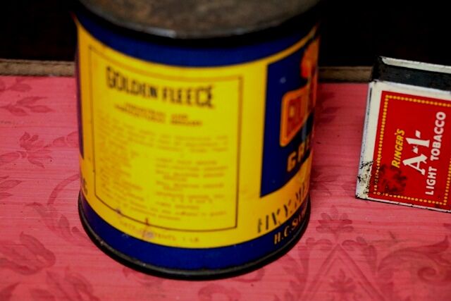 Vintage Golden Fleece CinemaScope 1lb Grease Tin