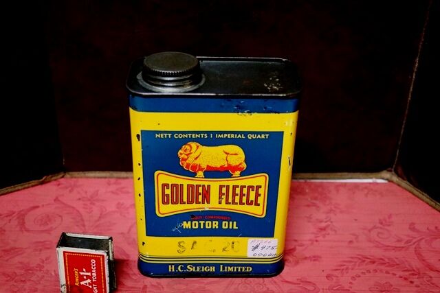 Vintage Golden Fleece CinemaScope 1quart Tin 