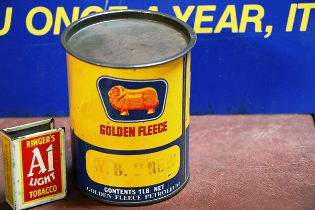 Vintage Golden Fleece Duo Wheel Bearing 1lb Grease Tin