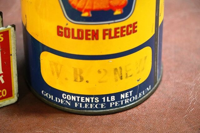 Vintage Golden Fleece Duo Wheel Bearing 1lb Grease Tin