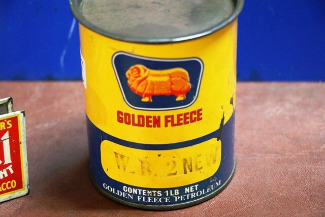 Vintage Golden Fleece Duo Wheel Bearing 1lb Grease Tin