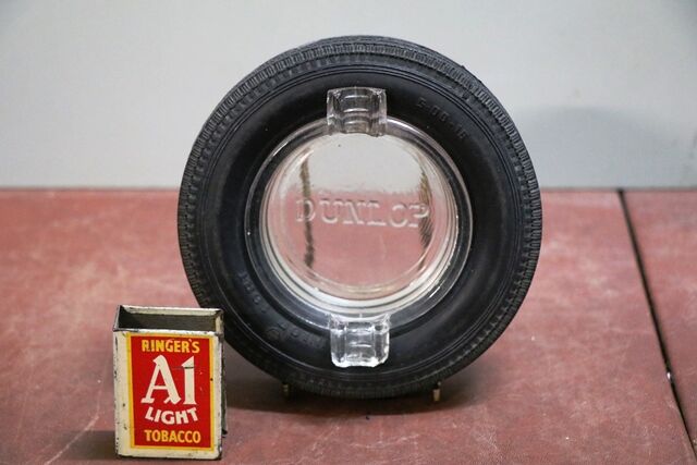 Vintage Good Year Tyre Rubber and Glass Promotional Ashtray