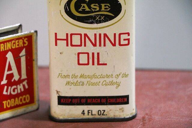 Vintage Handy Oiler Case Honing Oil