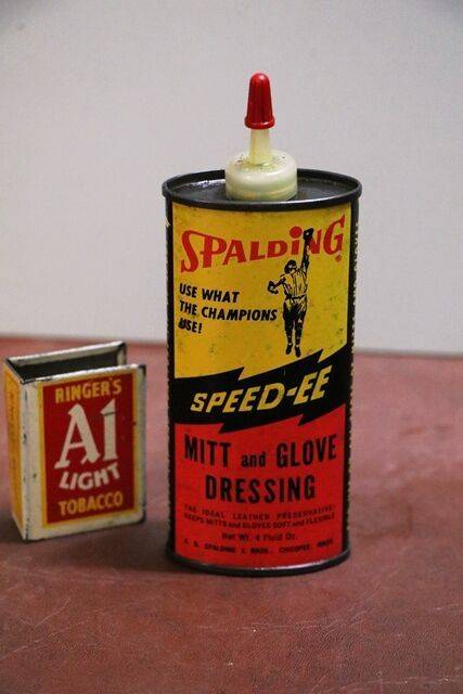 Vintage Handy Oiler Spalding SpeedEE Glove Dressing