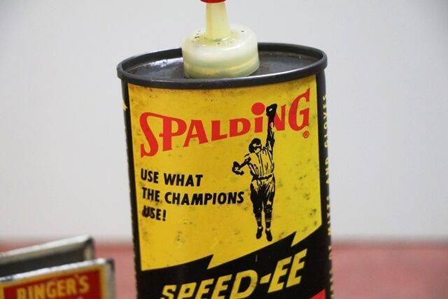 Vintage Handy Oiler Spalding SpeedEE Glove Dressing